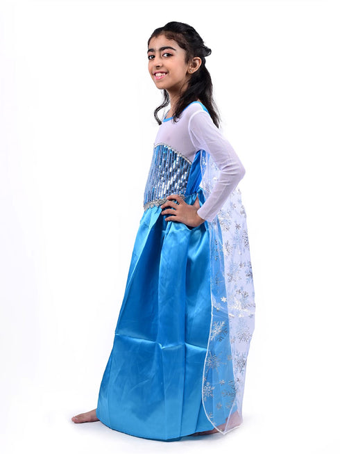 BookMyCostume Snow Queen Disney Frozen Fairy tale Kids Fancy Dress Costume | Imported